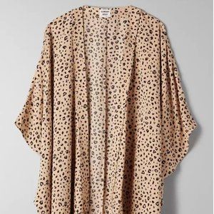 Sunday Best Aritzia Aitken Leopard Print Kimono Blouse XXS/XS